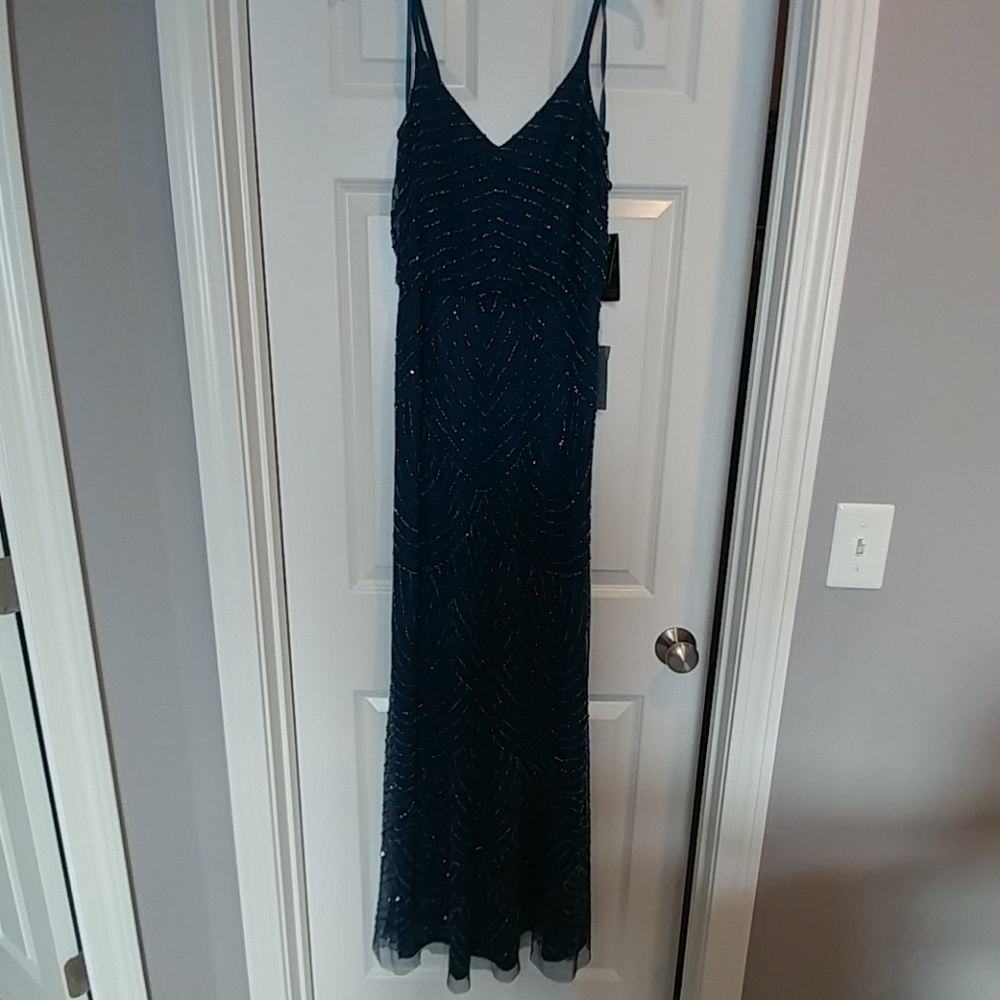 Adrianna Papell Beaded Blouson Gown 6